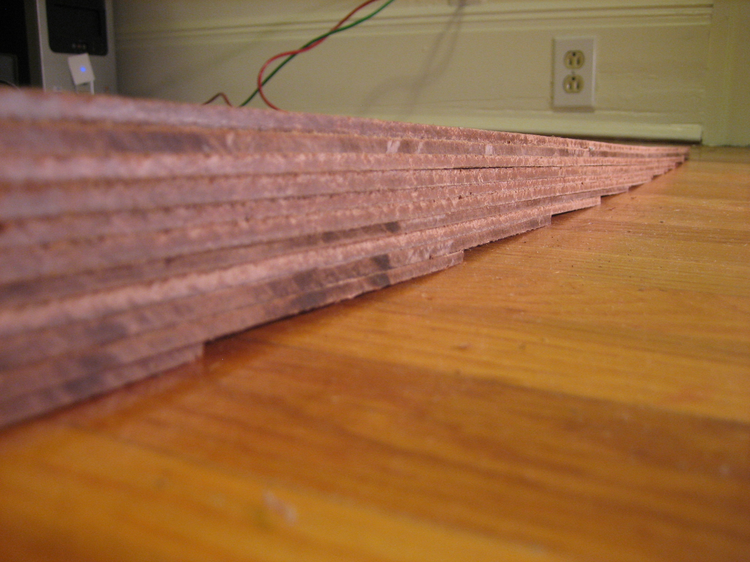 Side view of the masonite platform